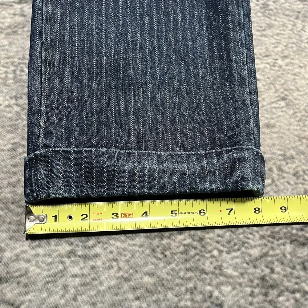 NWT Polo Ralph Lauren Pants Striped‎ Denim Mens 36x34 Blue Made In Italy